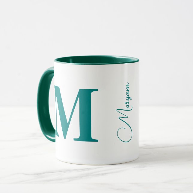 Benutzerdefinierter initialer Buchstabe Name | Mod Tasse (Vorderseite Links)