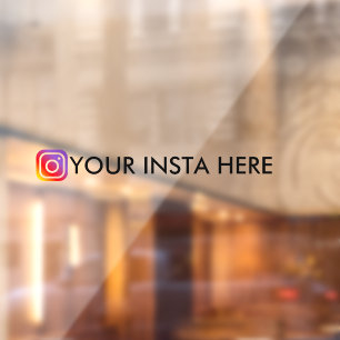Benutzerdefinierter Instagram-Benutzername Fenster Fensteraufkleber