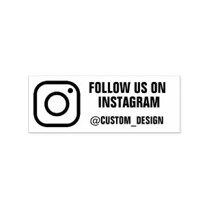 Benutzerdefinierter Instagram-Benutzername Folge Gummistempel