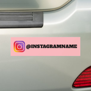 Benutzerdefinierter Instagram-Social-Media-Handle- Autoaufkleber
