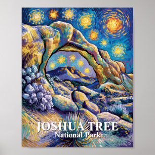 Benutzerdefinierter Joshua Tree Arch Rock Starry N Poster