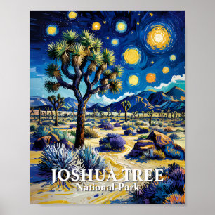 Benutzerdefinierter Joshua Tree Van Gogh Sternenna Poster