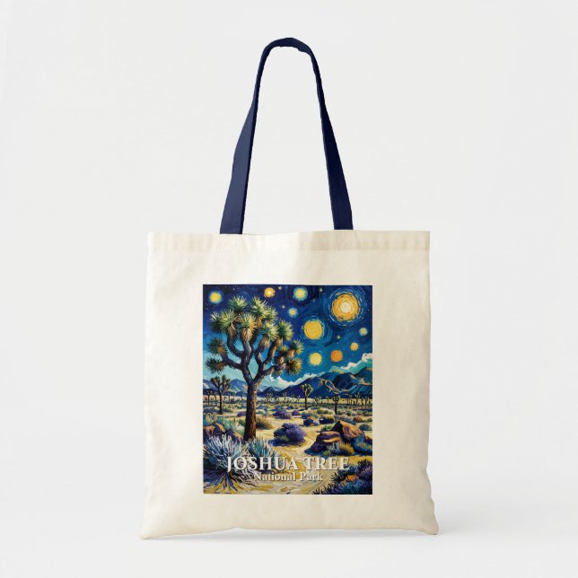 Benutzerdefinierter Joshua Tree Van Gogh Sternenna Tragetasche (Vorne)