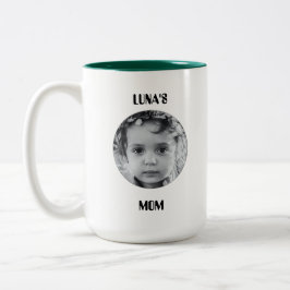 Benutzerdefinierter Kaffee-Becher mit Bild & Namen Zweifarbige Tasse