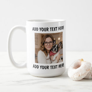 Benutzerdefinierter Kaffee mit Foto und Text oder  Kaffeetasse