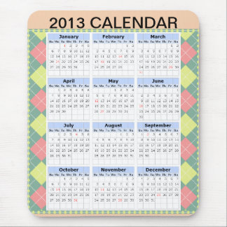 Benutzerdefinierter Kalender 2013 auf einem Mousep Mousepad