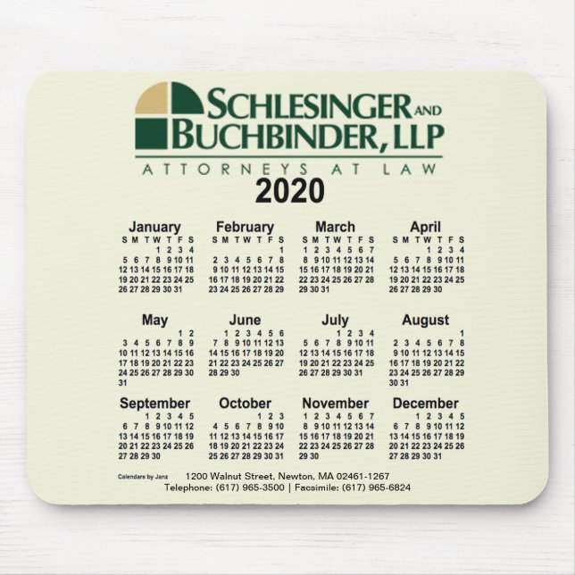 Benutzerdefinierter Kalender 2020 von Janz Mouse P Mousepad (Vorne)