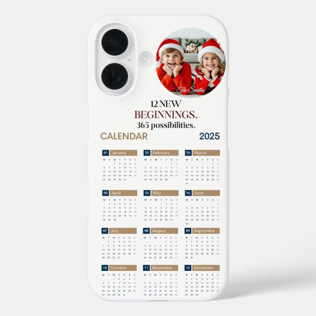Benutzerdefinierter Kalender 2025 Case-Mate iPhone Hülle (Rückseite)