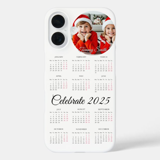 Benutzerdefinierter Kalender 2025 Case-Mate iPhone Hülle (Rückseite)