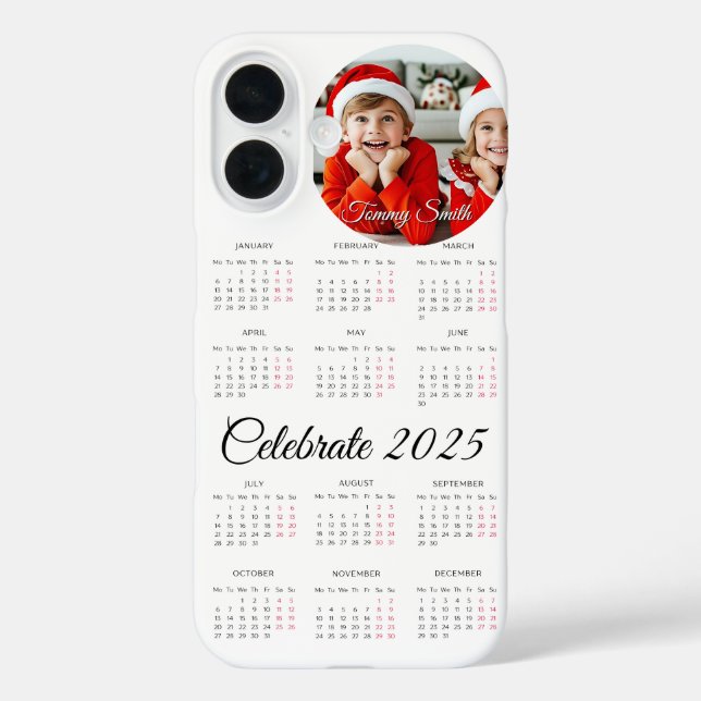 Benutzerdefinierter Kalender 2025 Case-Mate iPhone Hülle (Rückseite)