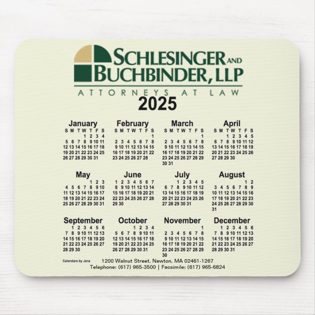 Benutzerdefinierter Kalender 2025 von Janz Mousepad (Vorne)