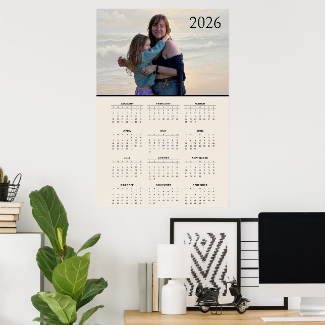 Benutzerdefinierter Kalender 2026 Poster (Heimbüro)