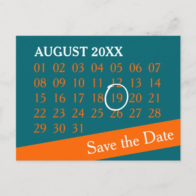 Benutzerdefinierter Kalender + Foto, Backgr, Text Ankündigungspostkarte (Vorderseite)