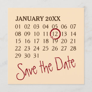 Benutzerdefinierter Kalender + Foto, Backgr, Text Save The Date