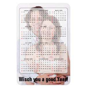 Benutzerdefinierter Kalender + Ihr eigenes Foto /  Magnet