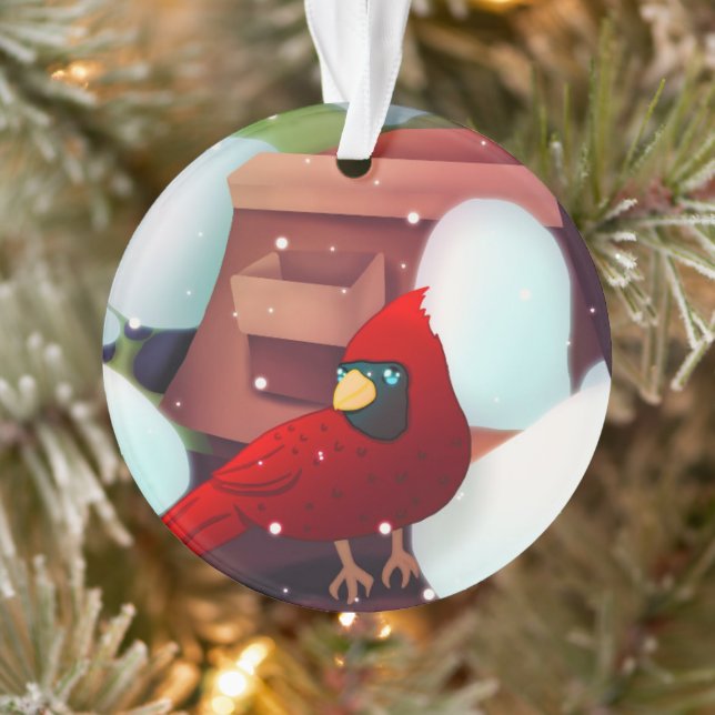 Benutzerdefinierter Kardinal-Weihnachtsfamilien-Sc Ornament (Baum)