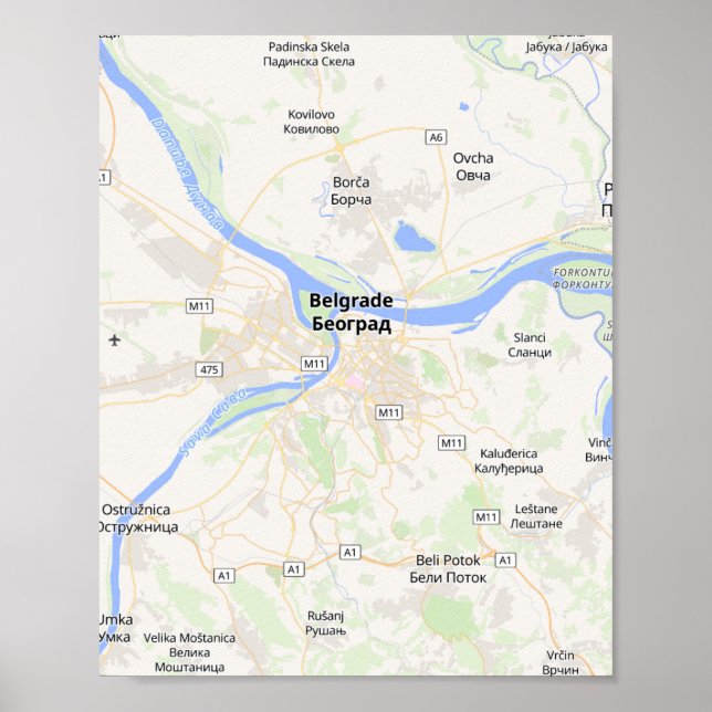 Benutzerdefinierter Kartenposter Poster (Vorne)