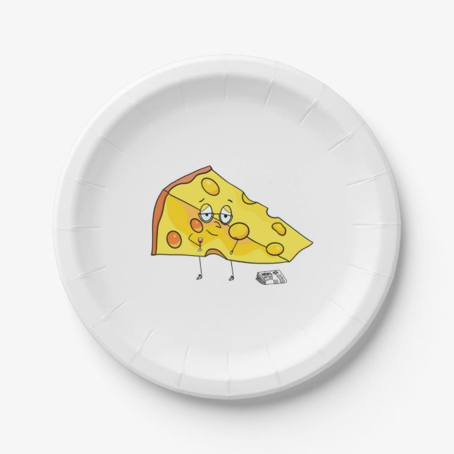 Benutzerdefinierter Käse. Reif. Geburtstag Pappteller (Vorderseite)