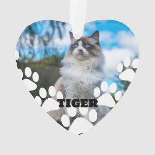 Benutzerdefinierter Katzenfoto-Herz-Acryl-Schmuck  Ornament
