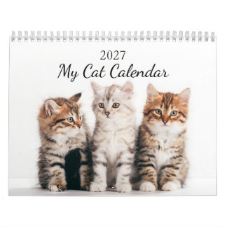 Benutzerdefinierter Katzenfoto-Kalender 2027 Perso Kalender