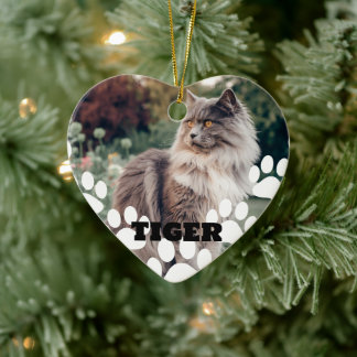 Benutzerdefinierter Katzenfoto-Keramik-Schmuck mit Keramik Ornament