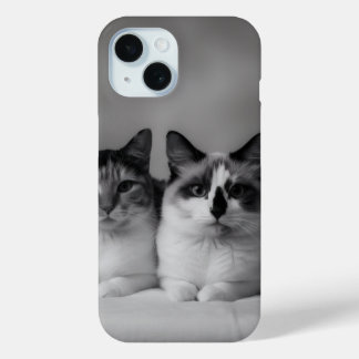 Benutzerdefinierter Katzenporträt-iPhone 15 Slim F Case-Mate iPhone Hülle
