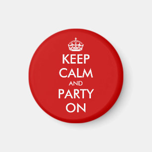 Benutzerdefinierter Keep calm Magnet Runder anpa