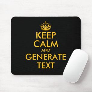 Benutzerdefinierter Keep-Calm-Mauspad-Druckgenerat Mousepad