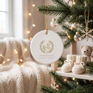 Benutzerdefinierter Keramik-Schmuck für Neugeboren Keramik Ornament