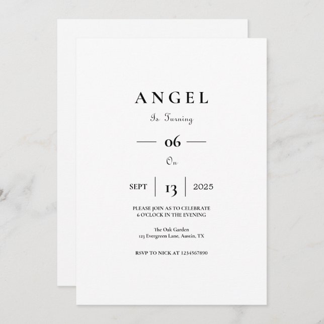 Benutzerdefinierter Kindergeburtstag Einladung mit (Vorne/Hinten)