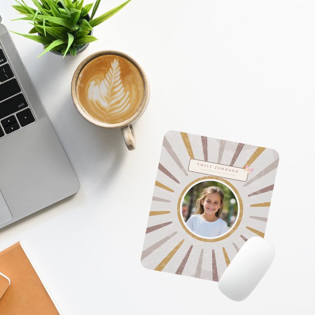 Benutzerdefinierter Kindername & Foto Farbige Mousepad (Von Creator hochgeladen)