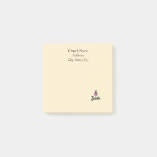 Benutzerdefinierter Kirchenname Ich liebe Jesus  Post-it Klebezettel