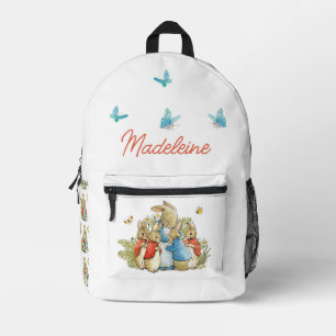 Benutzerdefinierter Klassischer Hase im blauen Jac Bedruckter Rucksack