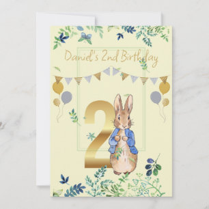 Benutzerdefinierter klassischer Hase in blauer Jac Einladung
