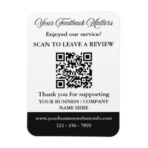 Benutzerdefinierter Kleingewerbe-Feedback-Magnet Magnet