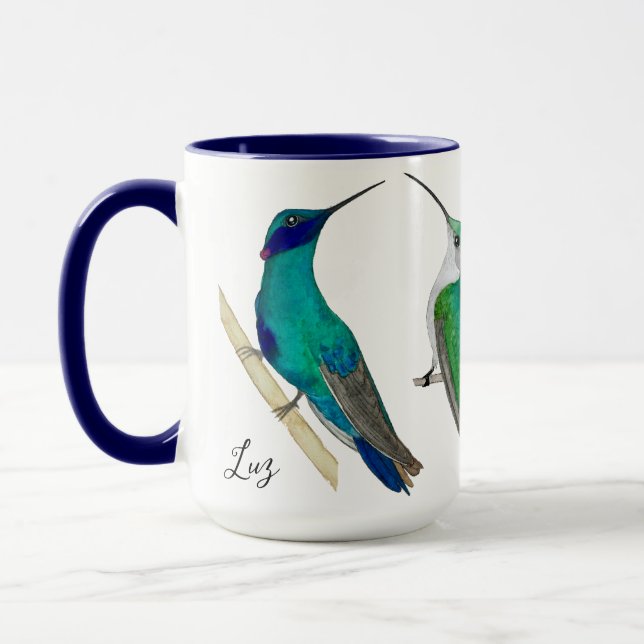 Benutzerdefinierter Kolibri-Becher Tasse (Links)