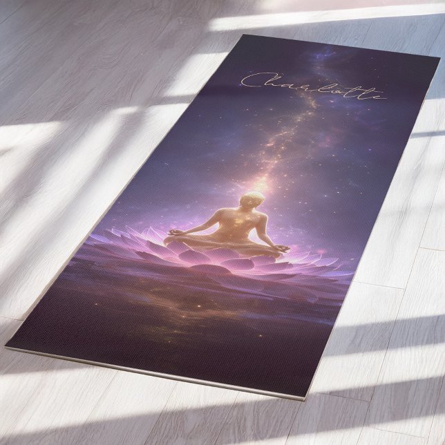 Benutzerdefinierter Kosmischer Buddha  Yogamatte (Custom Cosmic Buddha Yoga Mat with your name or text.)