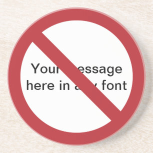 Benutzerdefinierter Kreis mit Schrägstrich Getränkeuntersetzer