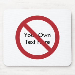 Benutzerdefinierter Kreis mit Schrägstrich Mousepad