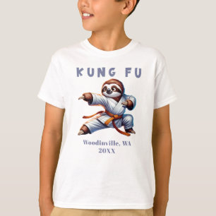 Benutzerdefinierter Kung Fu Kampfsportort Datum Na T-Shirt