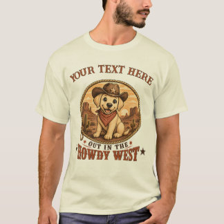 Benutzerdefinierter Labrador-Cowboy-Hund-Mama-Vate T-Shirt