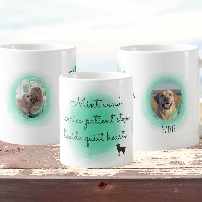 Benutzerdefinierter Labrador Retriever in Mintgrün Kaffeetasse (Von Creator hochgeladen)