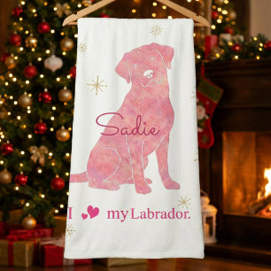 Benutzerdefinierter Labrador Retriever Weihnachten Sherpadecke