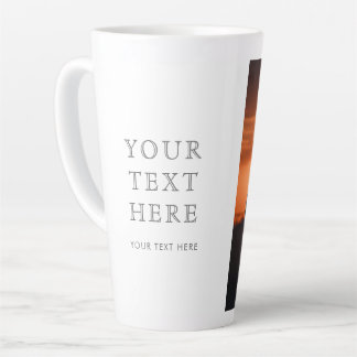 Benutzerdefinierter Latte-Mug mit Text und Foto Milchtasse
