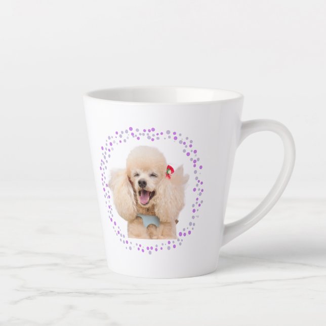 Benutzerdefinierter Lavendel-Pudel - Personalisier Milchtasse (Rechts)