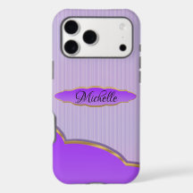 Benutzerdefinierter Lavendel Stripes iPhone XS Max
