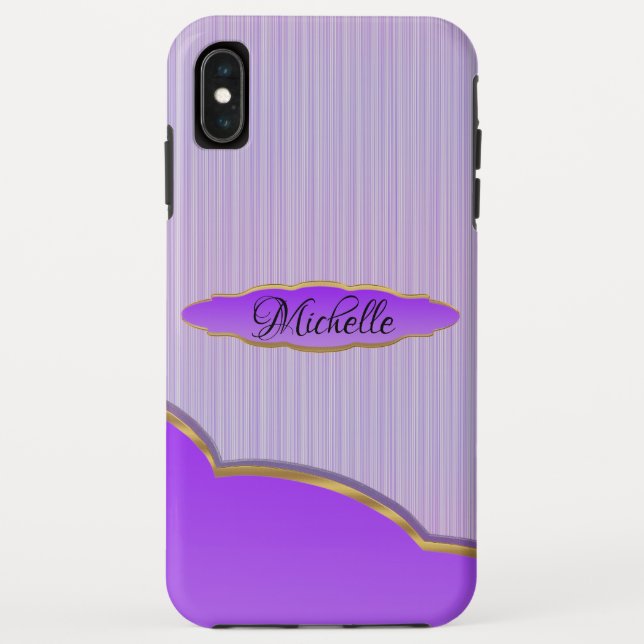 Benutzerdefinierter Lavendel Stripes iPhone XS Max Case-Mate iPhone Hülle (Rückseite)