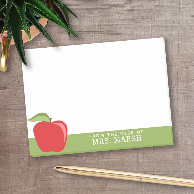 Benutzerdefinierter Lehrer-Apfel mit modernem Apfe Post-it Klebezettel (Custom Teacher Post-it Notes)