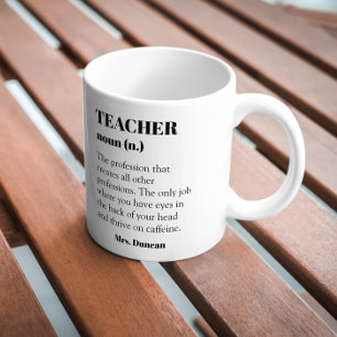 Benutzerdefinierter Lehrer Definition Word-Geschen Kaffeetasse