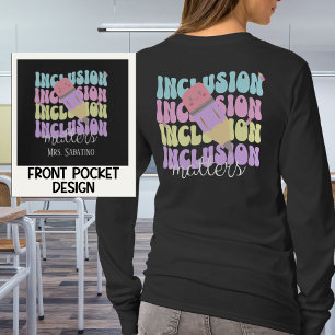Benutzerdefinierter Lehrer Retro-Pastellinklusion T-Shirt